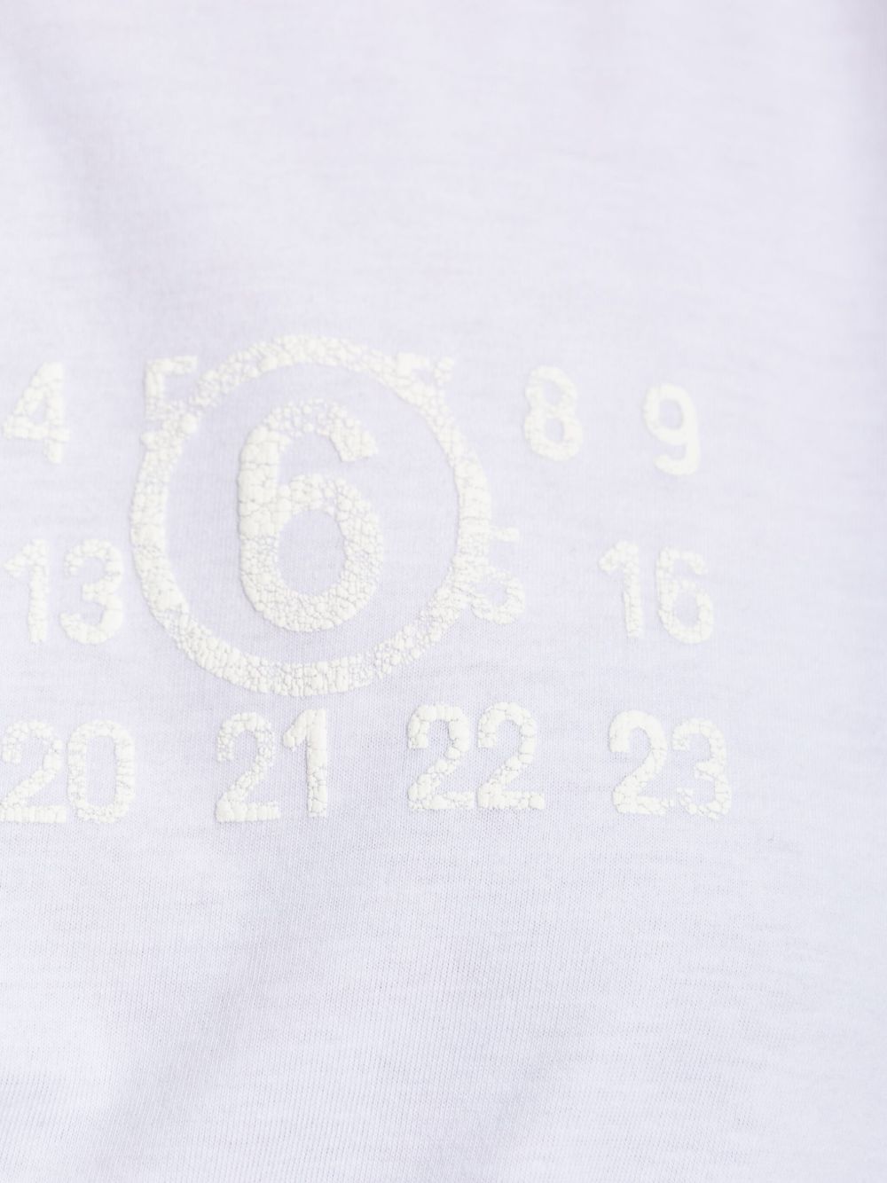 T-shirt bianca logo nuemrico tono su tono S62GD0202M20115 100 MM6 MAISON MARGIELA 