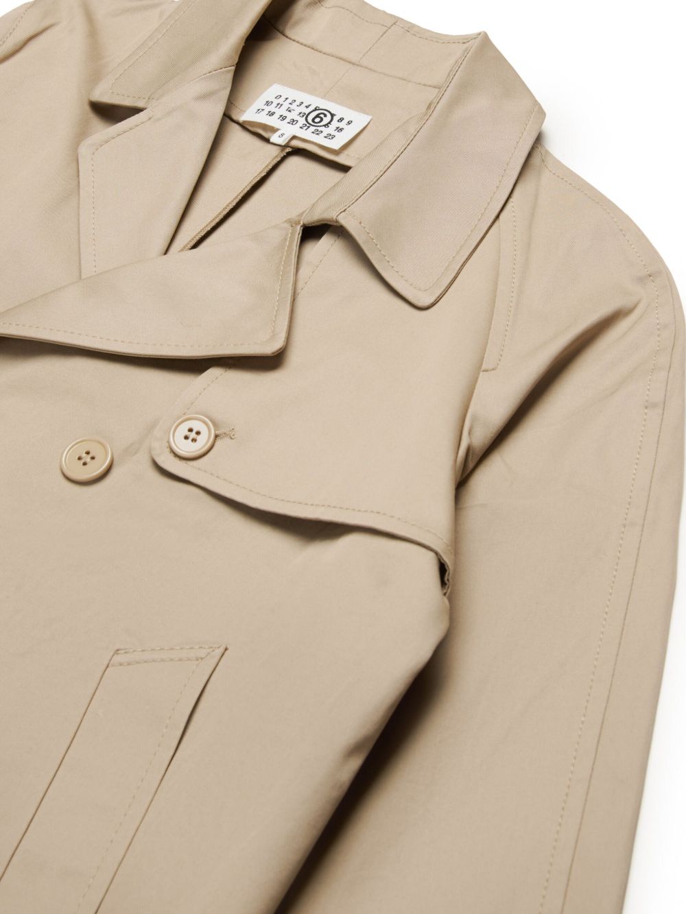 Trench beige doppiopetto M60721MM05D M6709 MM6 MAISON MARGIELA KIDS 