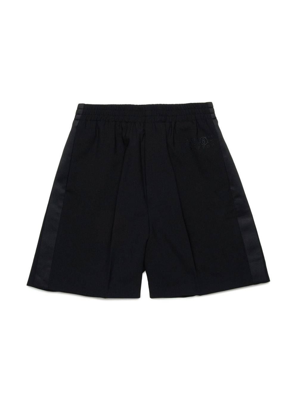 Bermuda nero con bade laterali M60747MM05G M6900 MM6 MAISON MARGIELA KIDS 