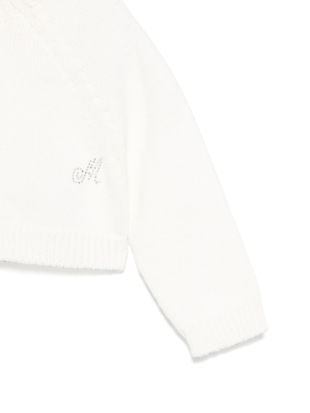 Cardigan panna neonato M con strass 37E8005060 0001 MONNALISA KIDS 