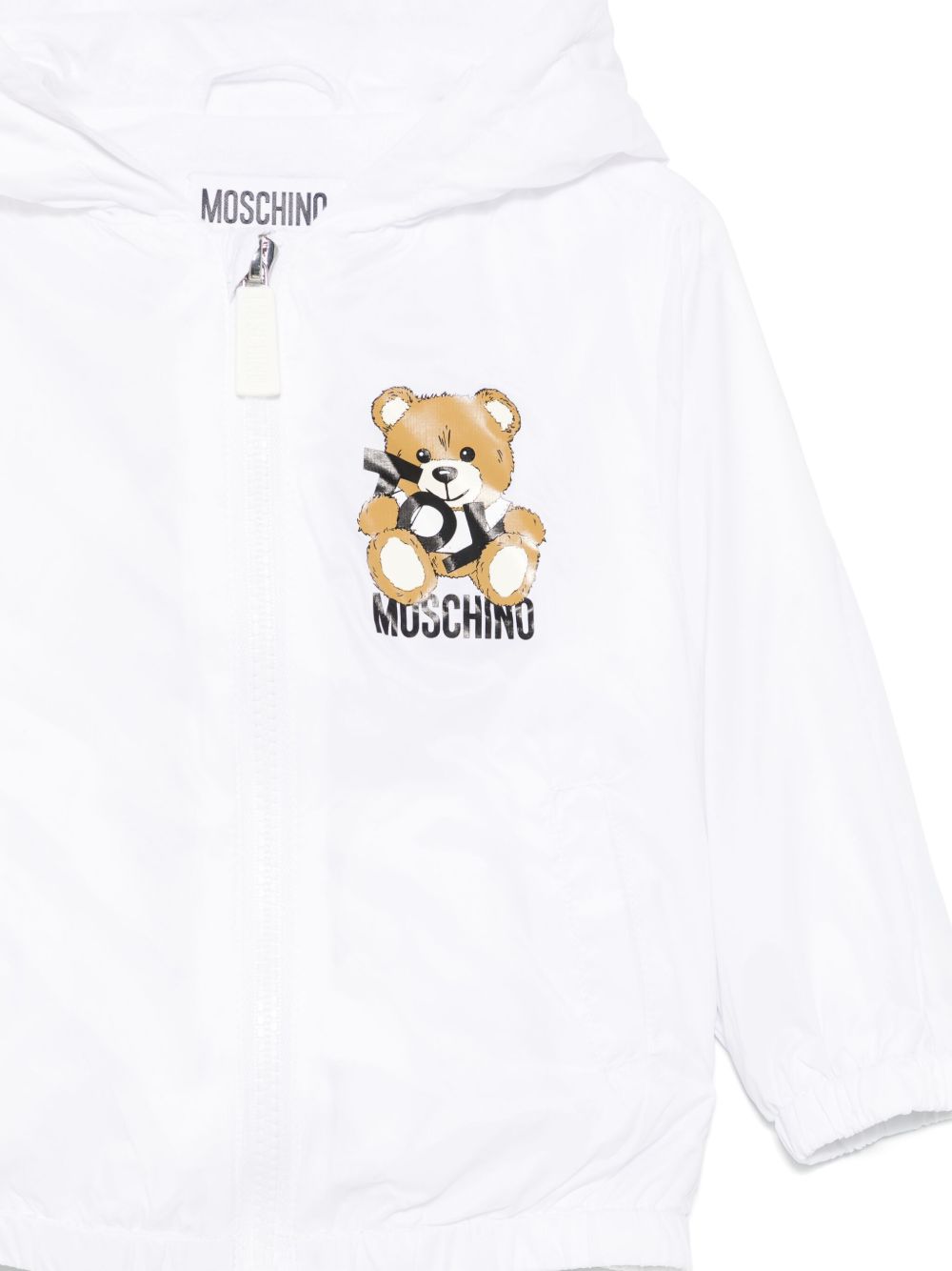 Giubbino bianco teddy toy petto neonato MUS02WL3A69 10101 MOSCHINO KIDS 