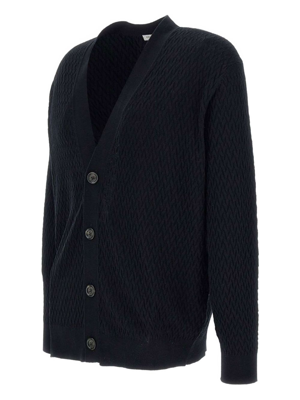 Cardigan nero strutturato A036F300 9000 PAOLO PECORA 