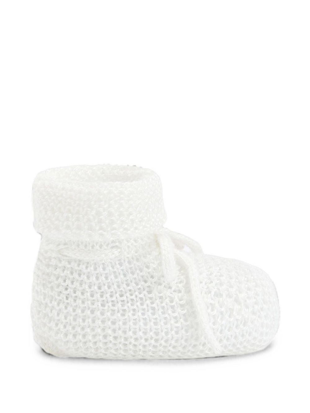 Scarpina bianca in maglia con fiocco regolabile 01822507 01H82 PAZ RODRIGUEZ KIDS 