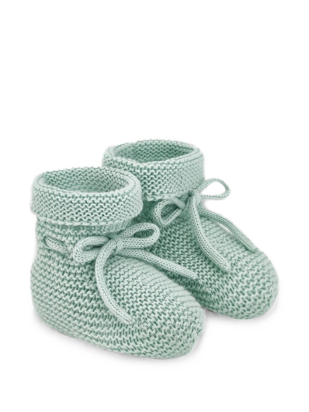 Scarpina verde acqua in maglia con fiocco regolabile 01822507 13H82 PAZ RODRIGUEZ KIDS 