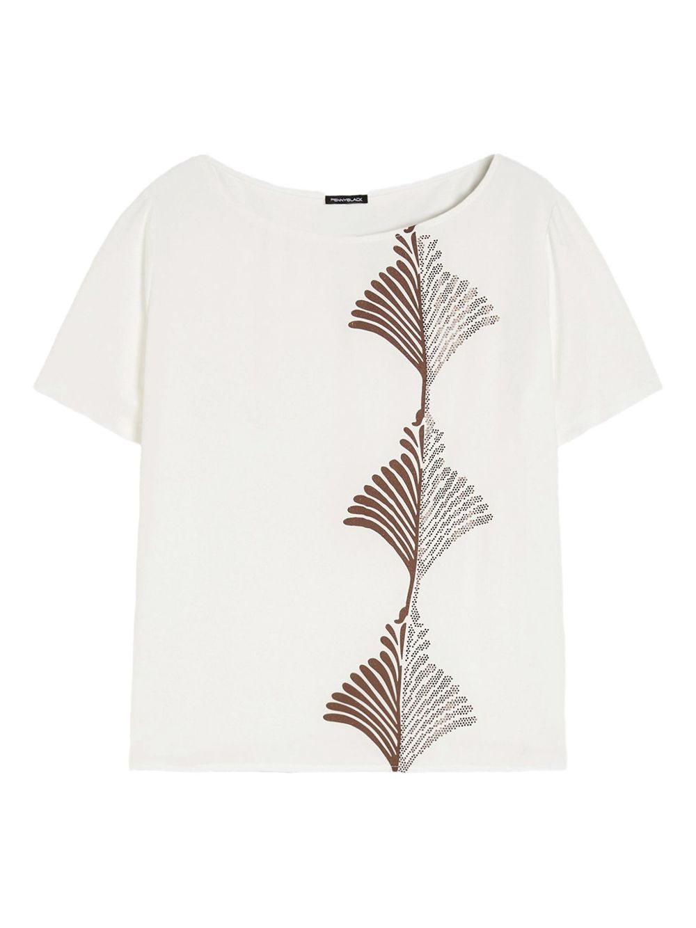 T-shirt bianca Onda con palme ONDA 003 PENNY BLACK 