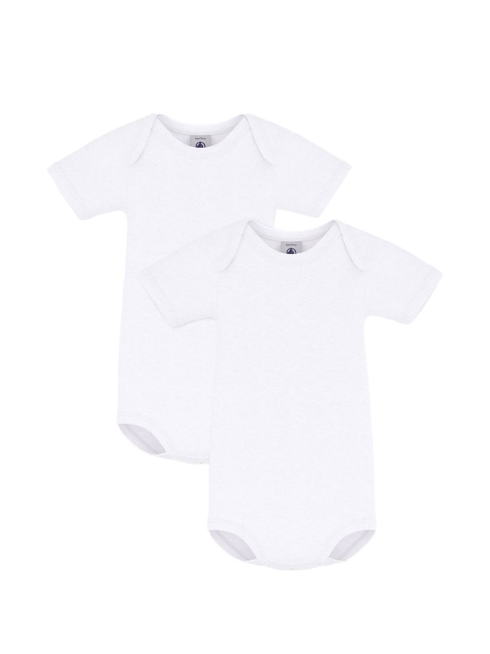 Set body bianchi mezze manicha (2pz) A01T4 00 PETIT BATEAU KIDS 