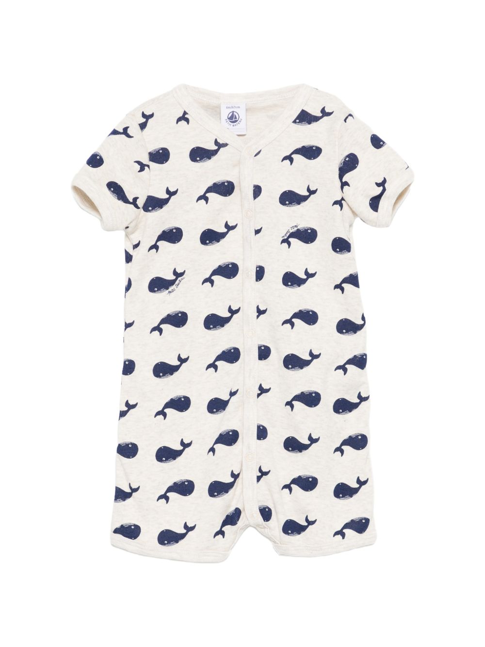Tutina cosrta con balene blu A09G6 01 PETIT BATEAU KIDS 