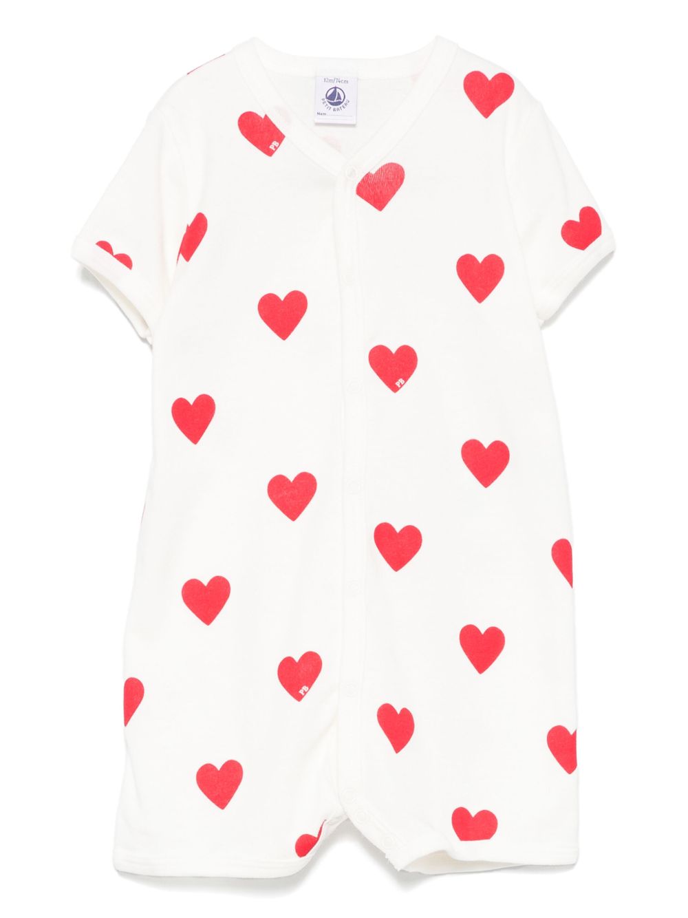 Tutina bianca con fantasia cuori A09HG 01 PETIT BATEAU KIDS 