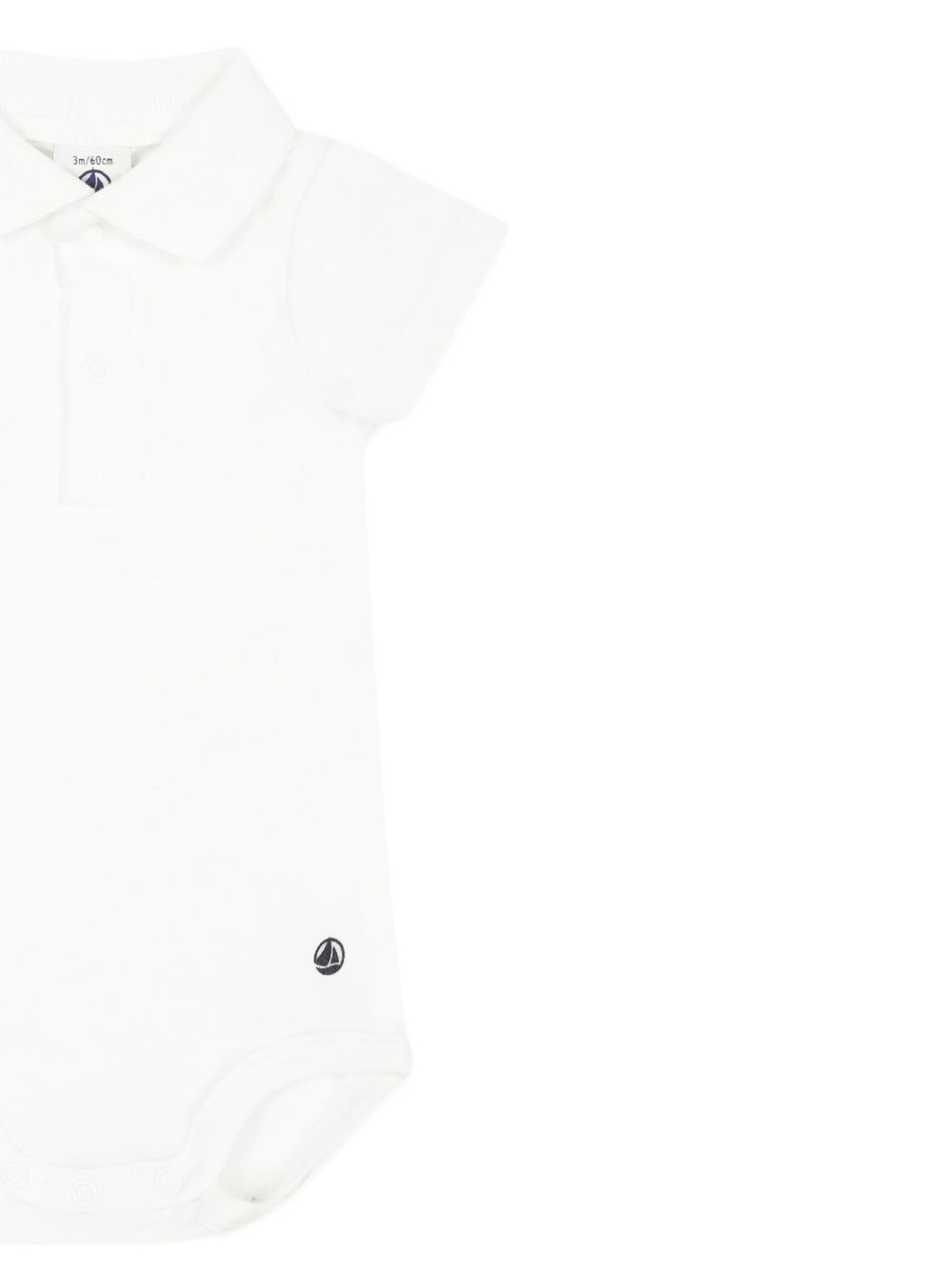 Body bianco polo A09ZH 01 PETIT BATEAU KIDS 