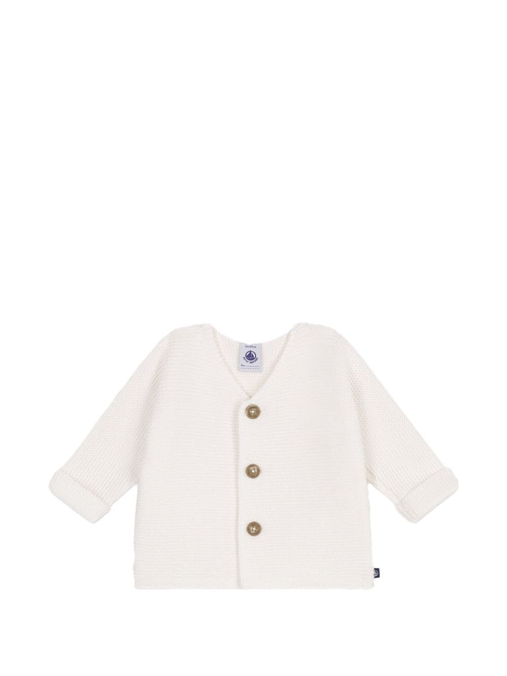 Cardigan bianco neonato in maglia A0CES 13 PETIT BATEAU KIDS 