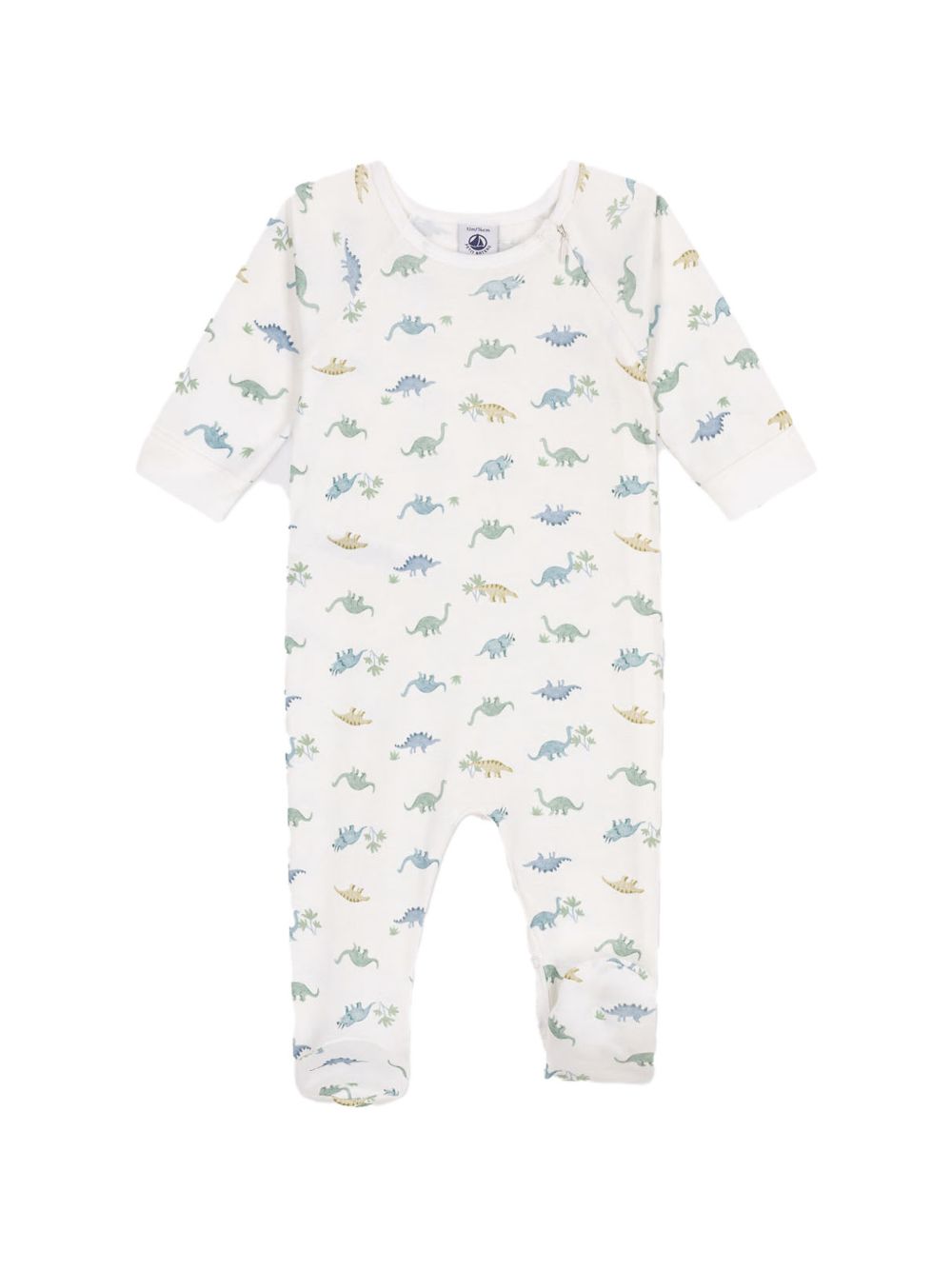 Tutina bianca con fantasia dinosauro A0CN7 01 PETIT BATEAU KIDS 