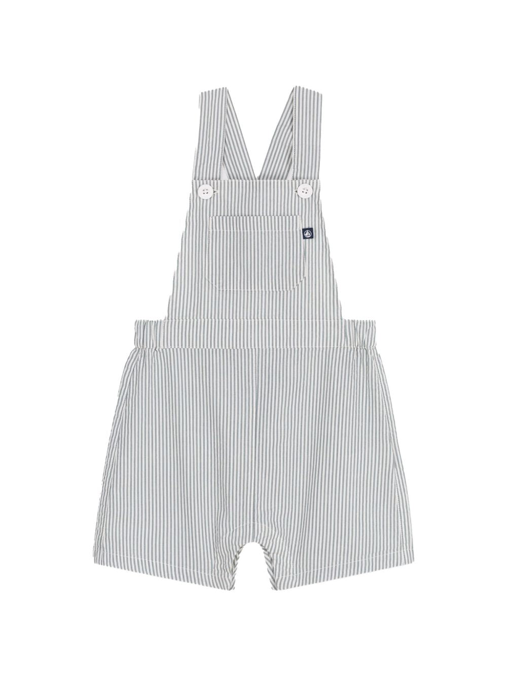 Salopette grigia a righe A0CVA 01 PETIT BATEAU KIDS 