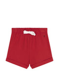 Red Bermuda shorts with bow