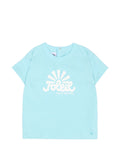 Light blue T-shirt with front print