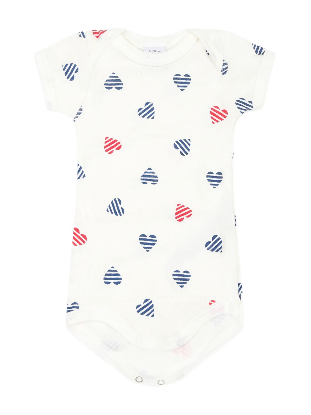 Set body bianco con cuori (3pz) A0CXD 00 PETIT BATEAU KIDS 