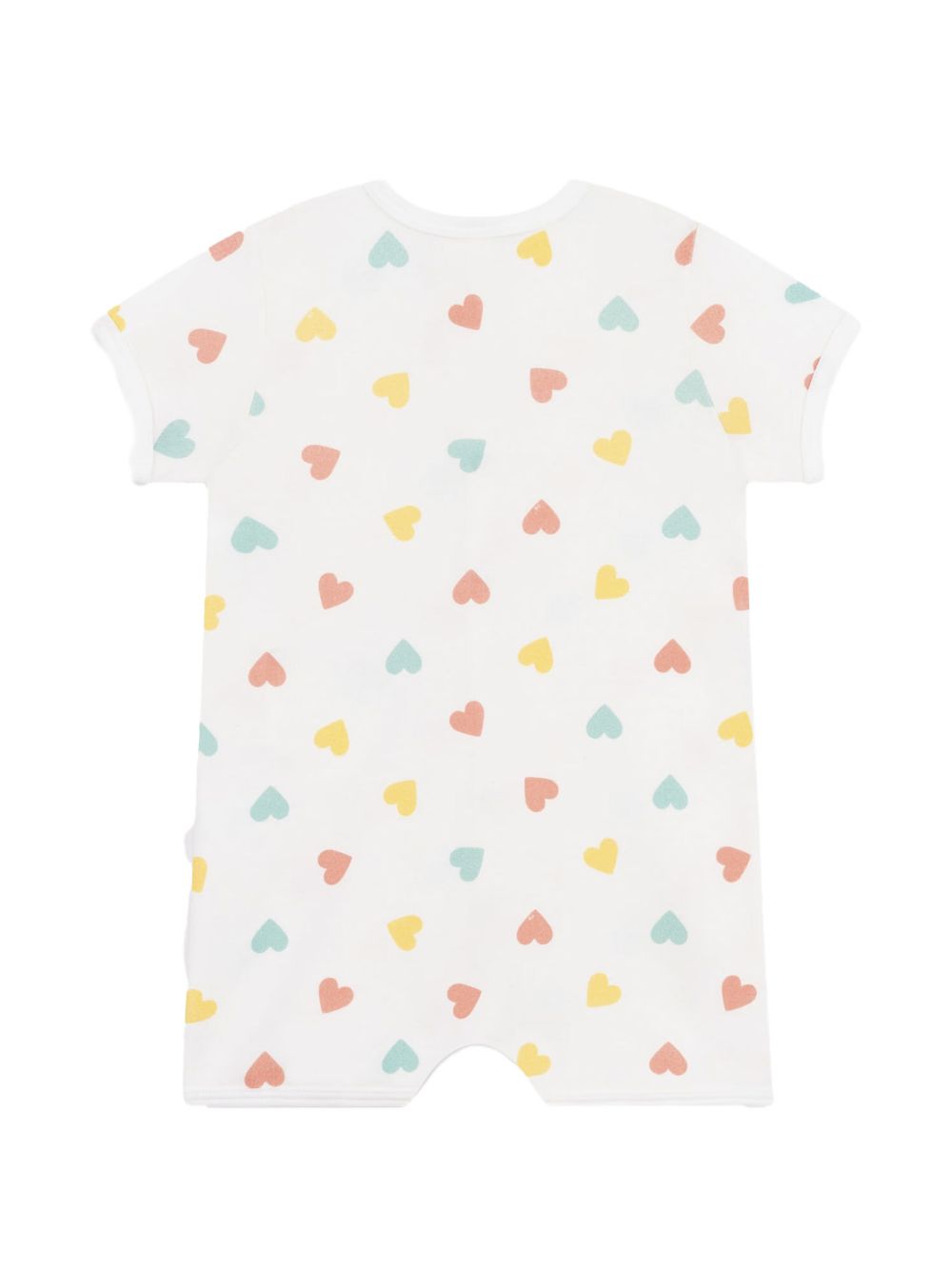 Tutina bianca con cuori multicolor all-over A0CZ8 01 PETIT BATEAU KIDS 