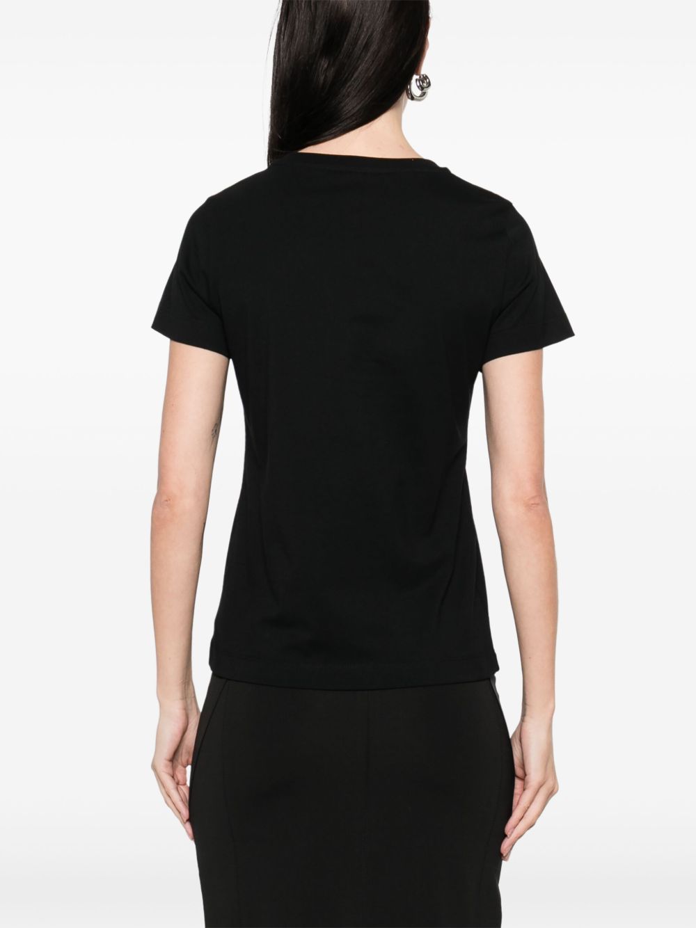 T-shirt nera ricamo Love Birds 100355A2HN Z99 PINKO 