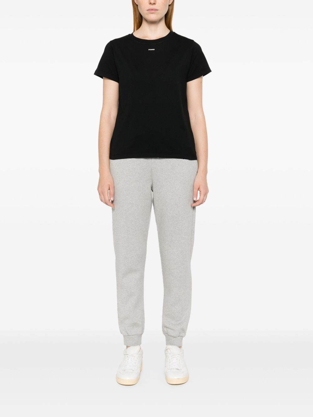 T-shirt nera mini logo 100373A228 Z99 PINKO 