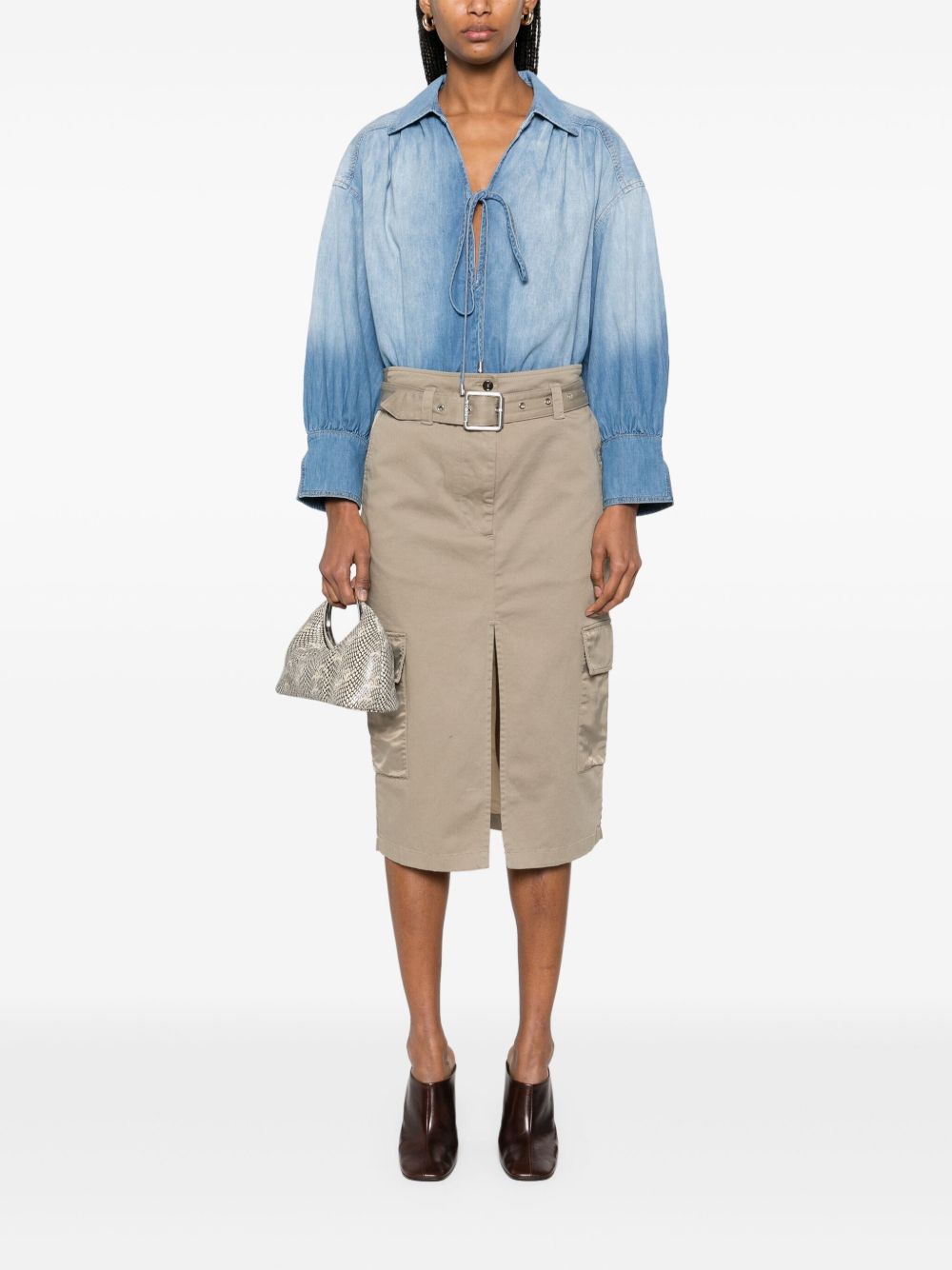 Blusa calahari in denim sfumato 104630A2DT PJO PINKO 