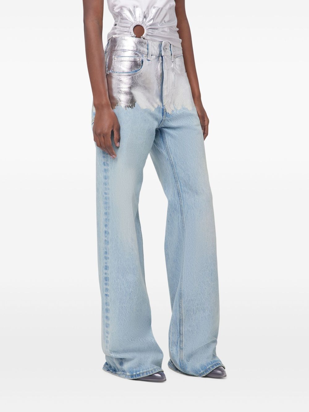Jeans denim/argento 25ECPA040CO0524 P458 RABANNE 