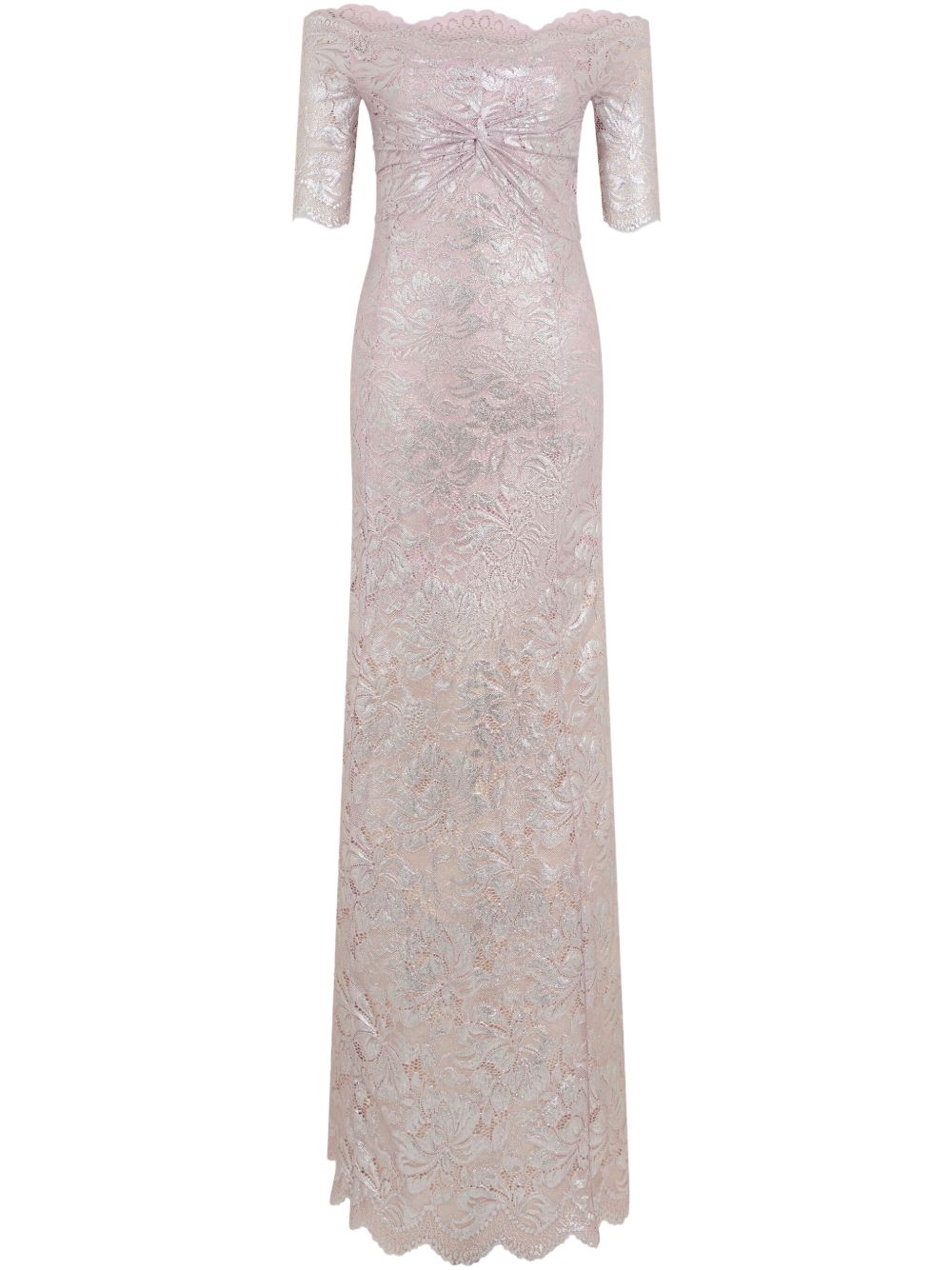 Abito rosa/argento in pizzo 25EJRO106PA0244 M959 RABANNE 