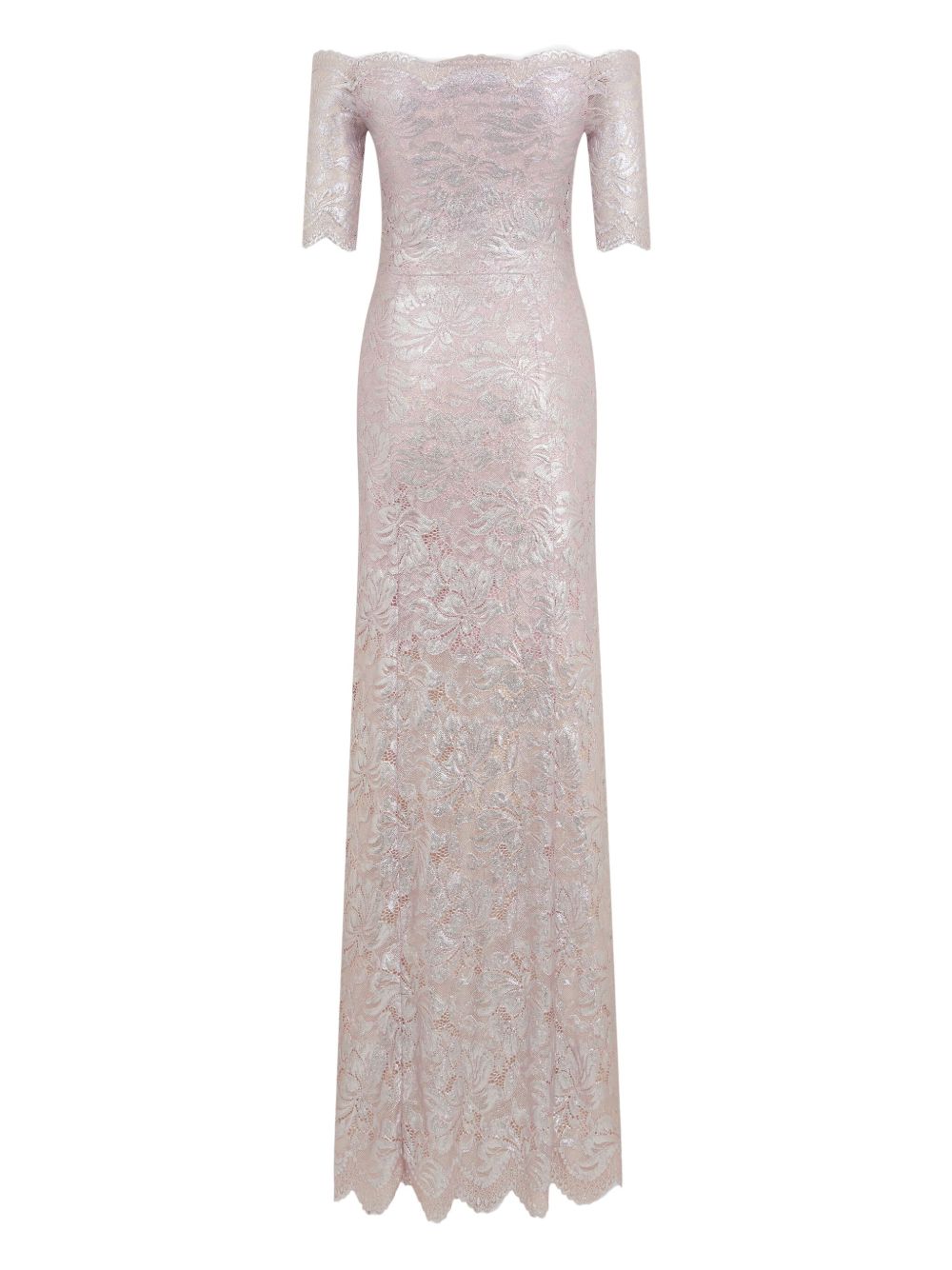 Abito rosa/argento in pizzo 25EJRO106PA0244 M959 RABANNE 