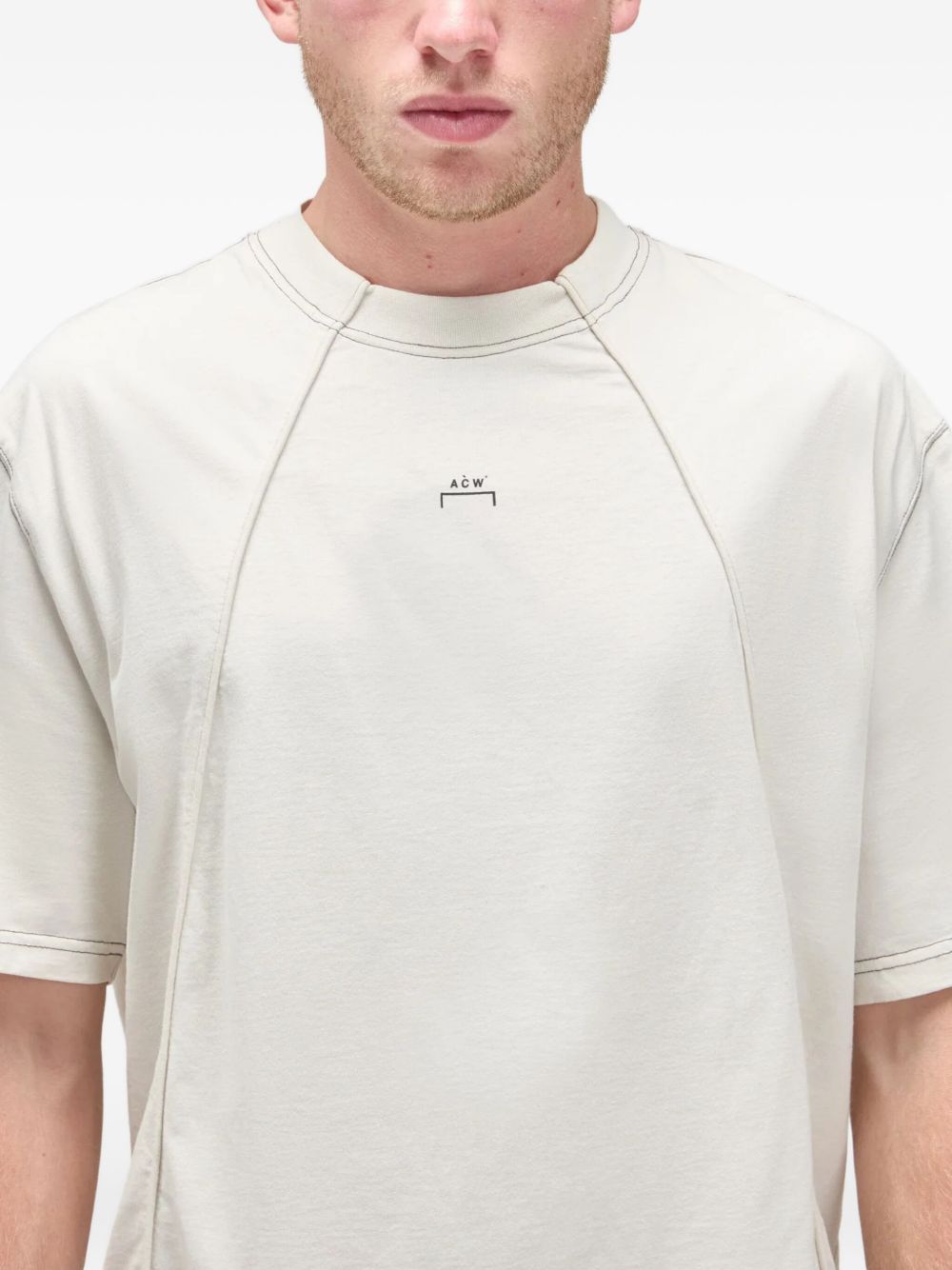 T-shirt a maniche corte con cuciture a vista ACWMTS230 BONE A-COLD-WALL* 
