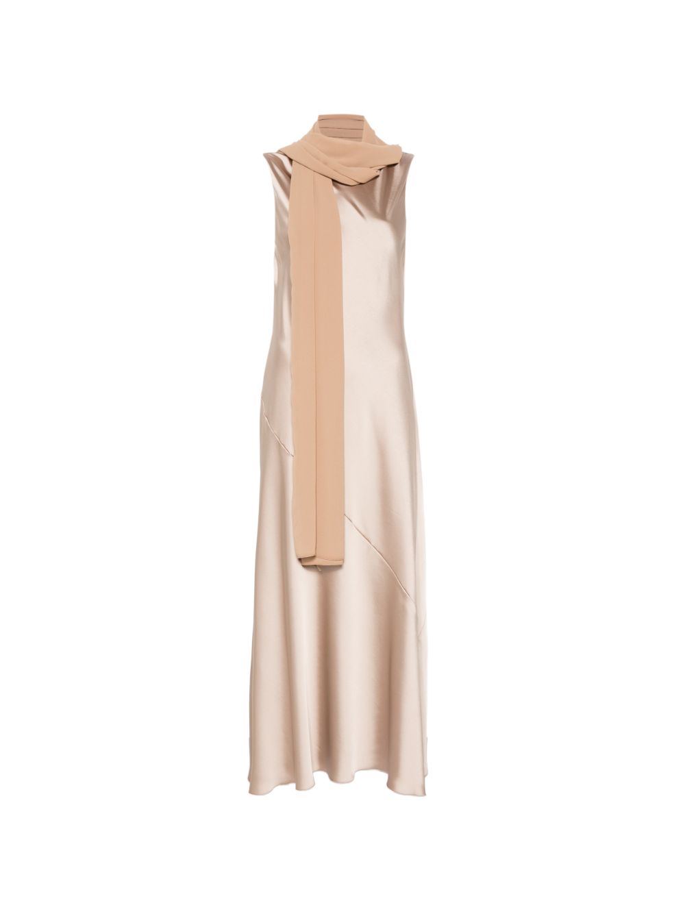 Abito lungo in viscosa senza maniche AT134 BEIGE ALESSANDRO LEGORA 