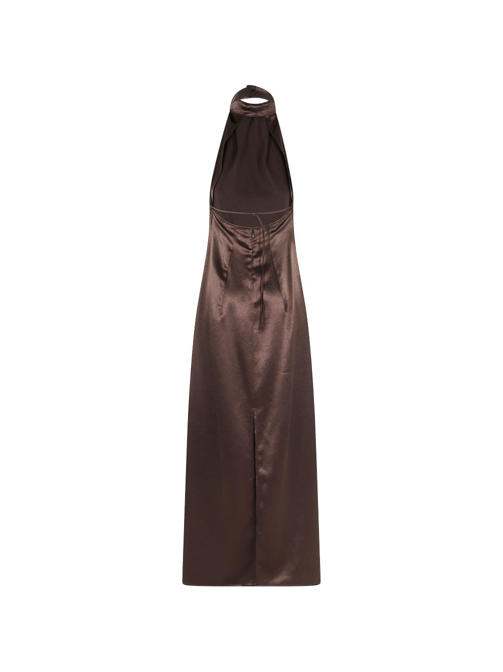 Abito lungo con scollo all'americana 116312P6061 CHOCO ALYSI 