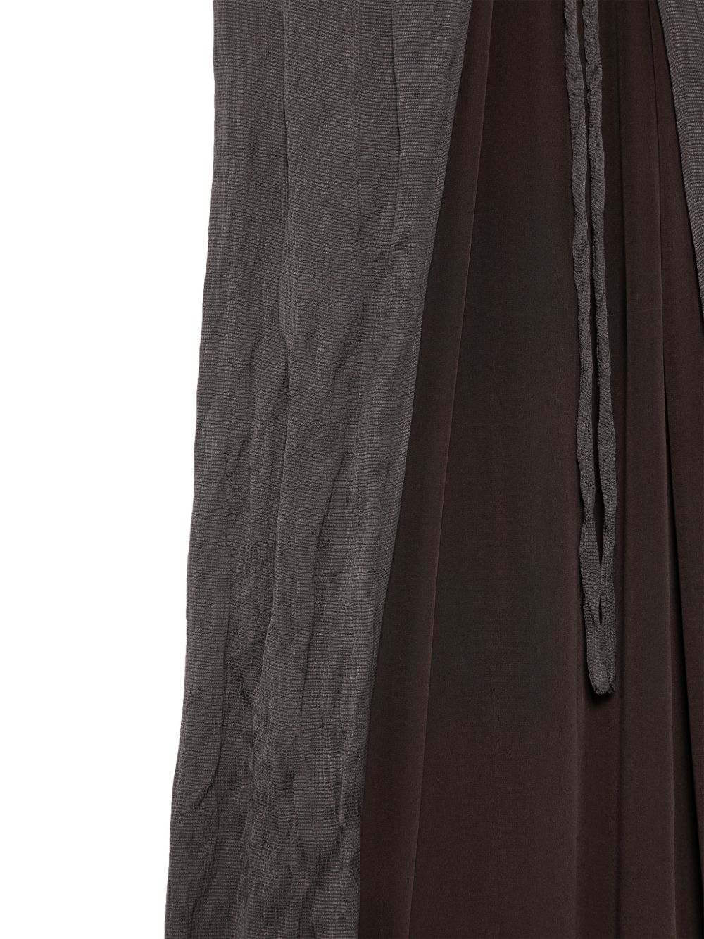 Abito lungo scollo a V con laccetti 116334P6204 CHOCO ALYSI 