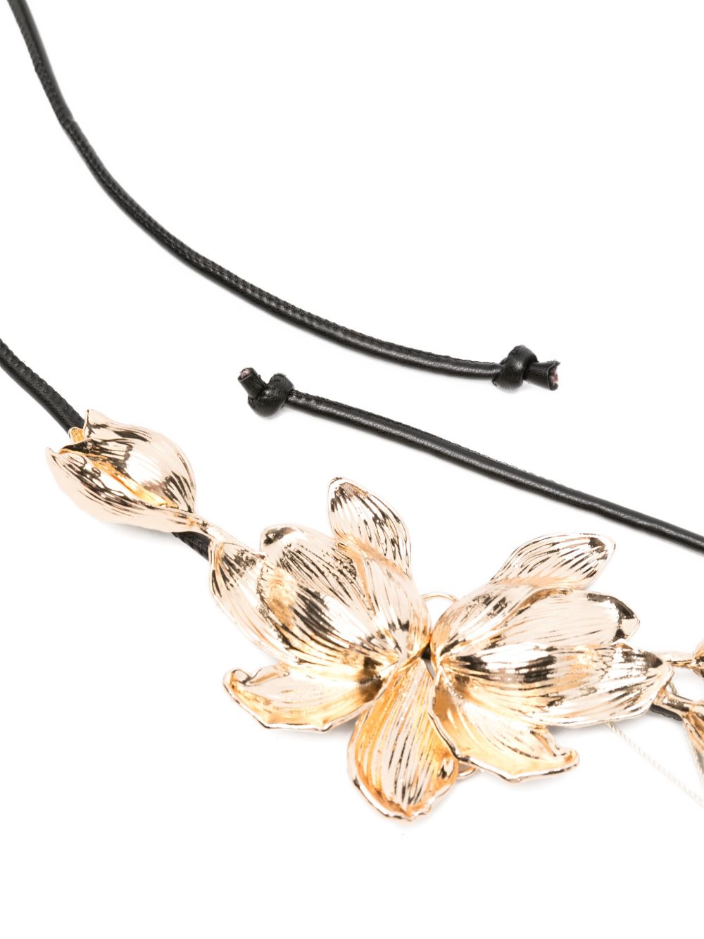 Cintura in pelle con dettaglio floreale dorato WS00061 UNICA BABYLON COLLECTION 