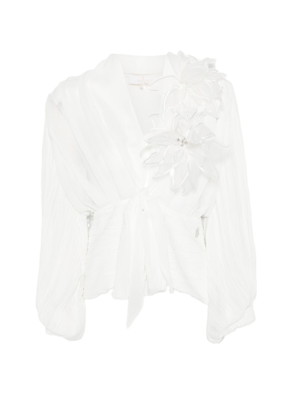 Blusa in poliammide scollo a V WS00358 BIANCO BABYLON COLLECTION 