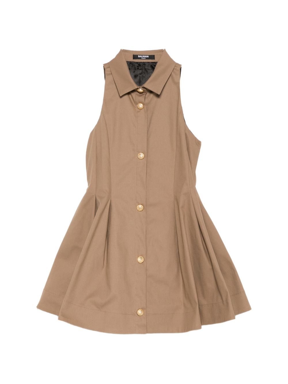 Abito chemisier senza maniche con bottoni BY1C02G0197 315 BALMAIN KIDS 