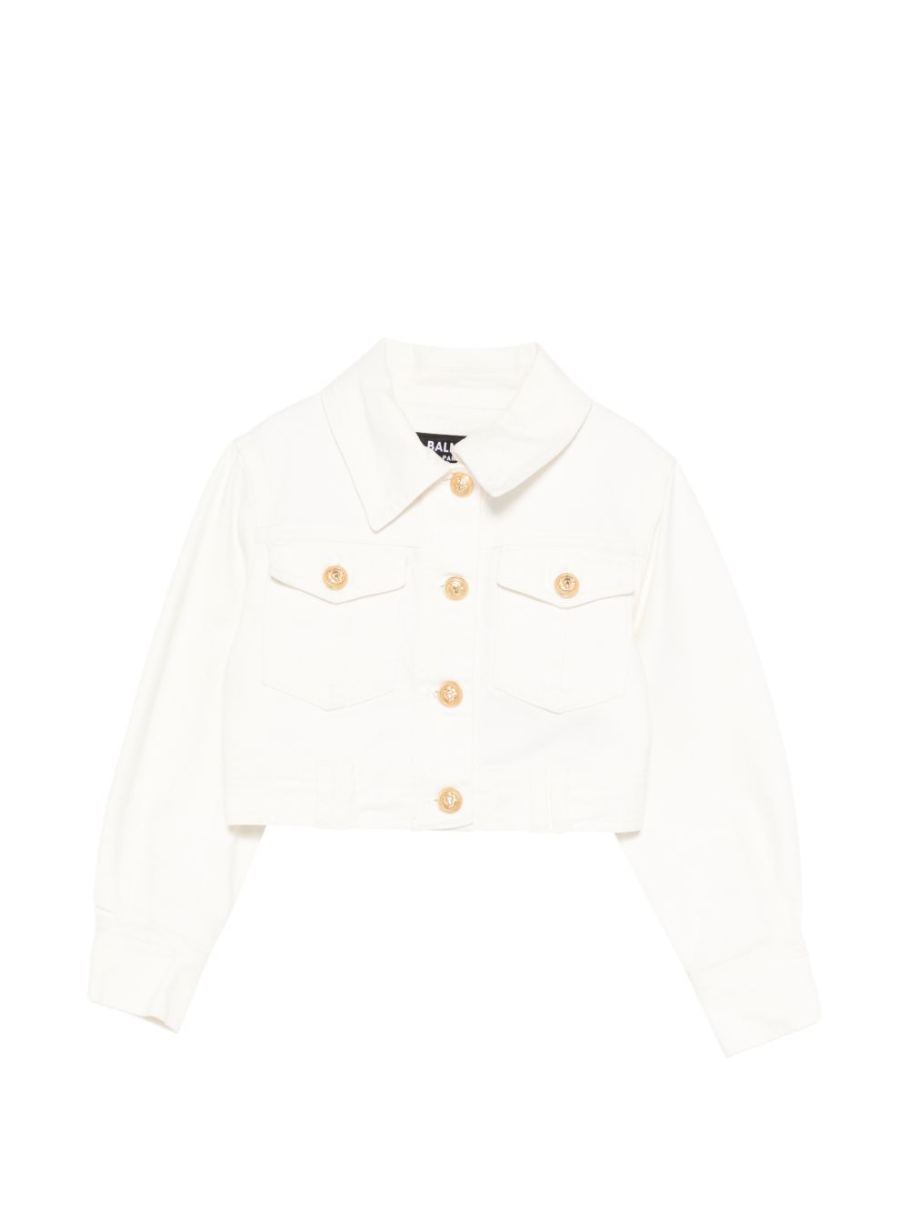 Giacca in denim bianco BY2A07Z3702 100 BALMAIN KIDS 