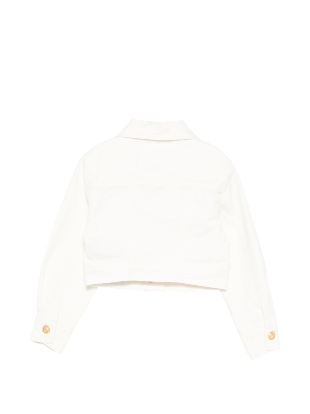 Giacca in denim bianco BY2A07Z3702 100 BALMAIN KIDS 