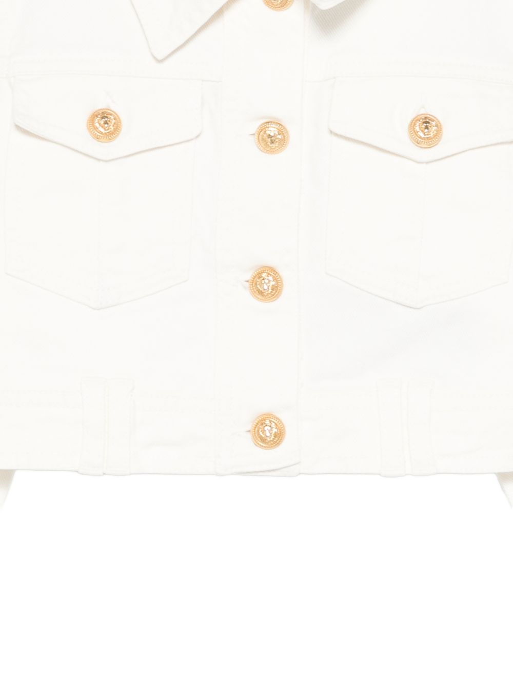 Giacca in denim bianco BY2A07Z3702 100 BALMAIN KIDS 