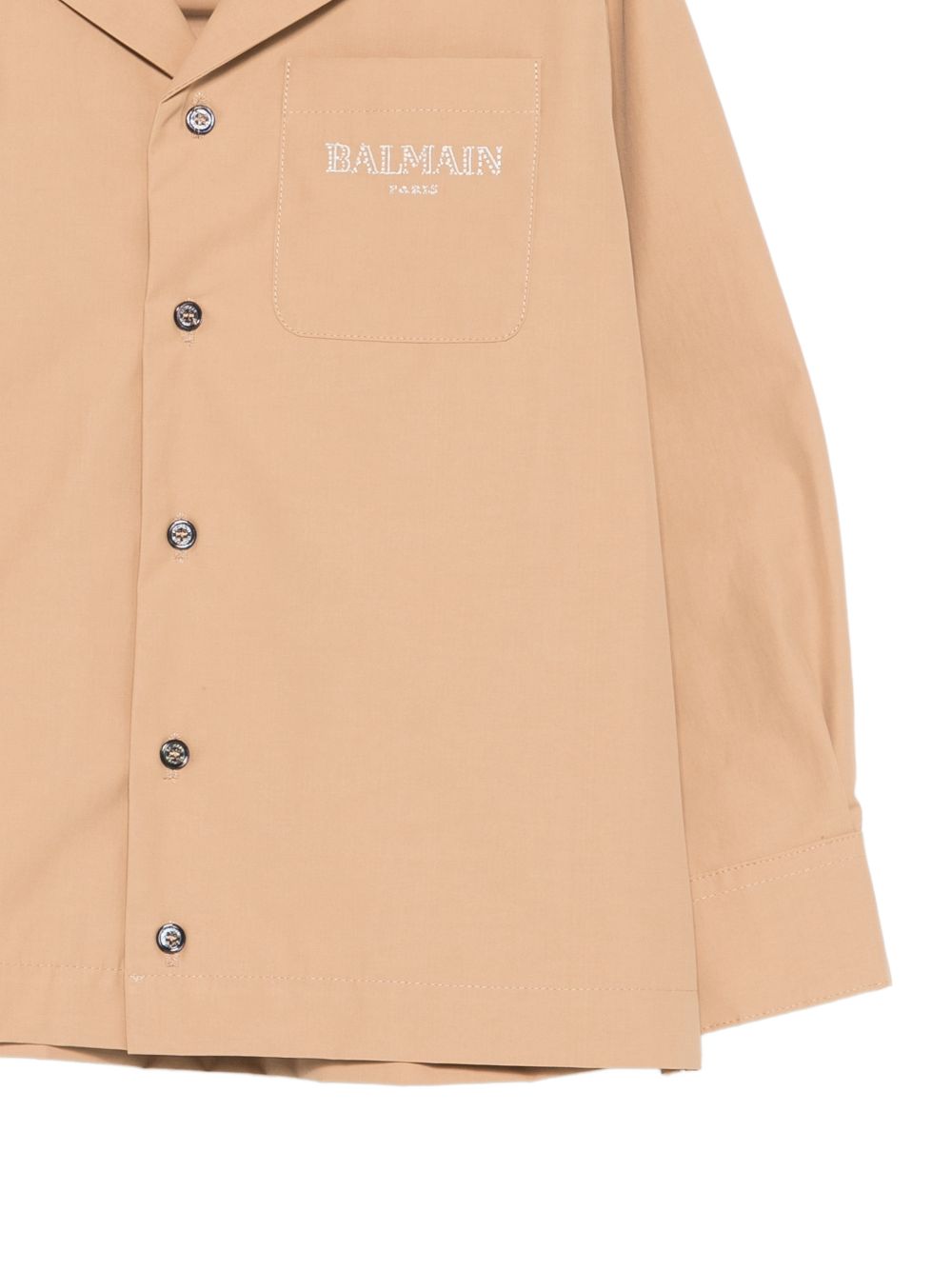 Camicia con colletto a revers BY2P90B0094 116 BALMAIN KIDS 