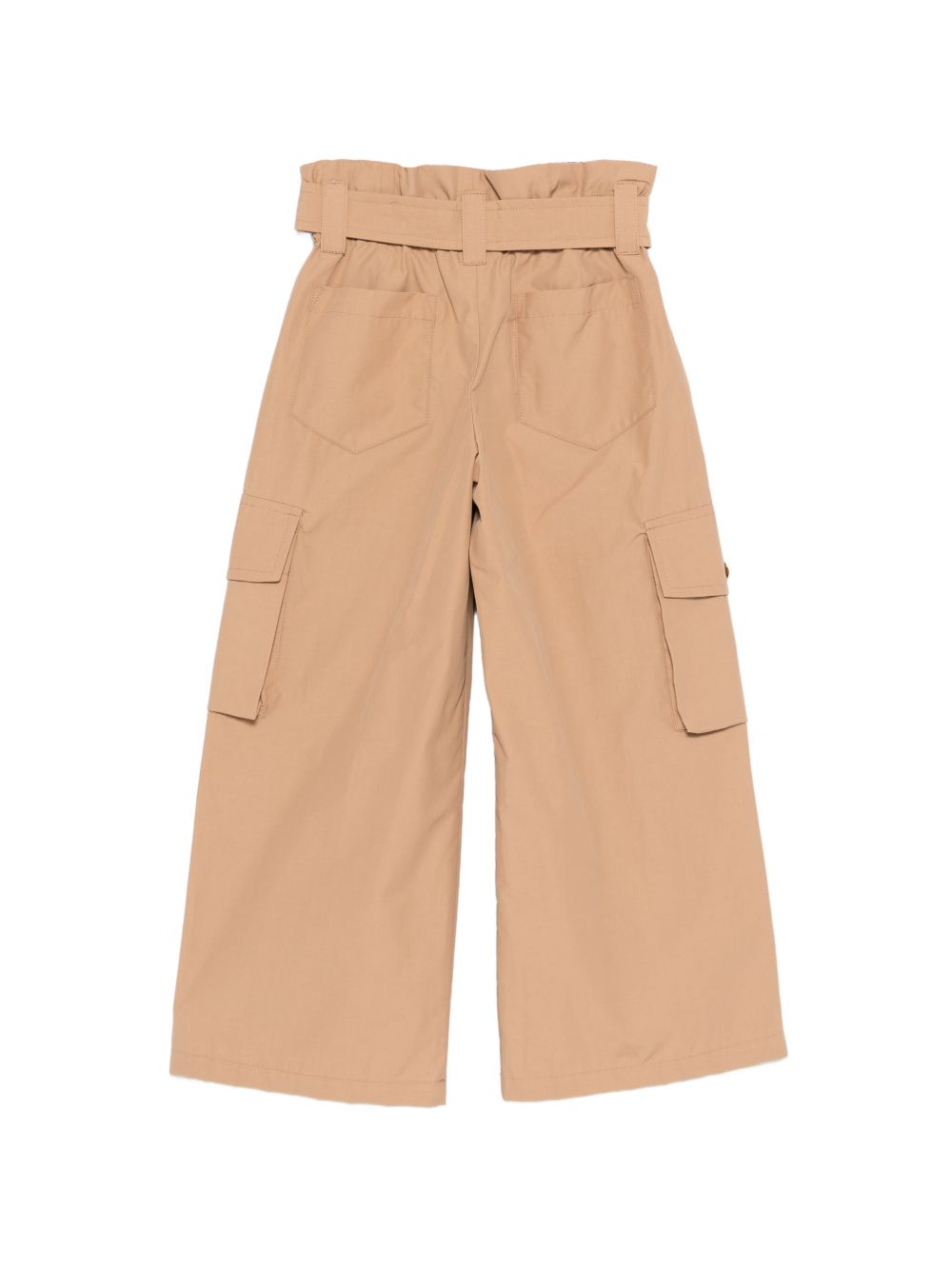 Pantaloni palazzo con cintura e tasche cargo BY6B90B0094 116 BALMAIN KIDS 