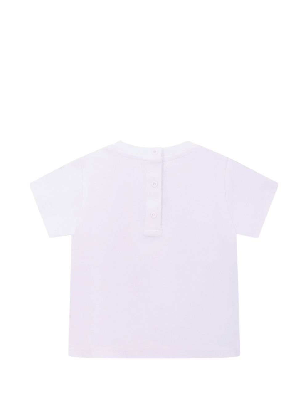 T-shirt con logo applicato BY8501Z3672 100BL BALMAIN KIDS 