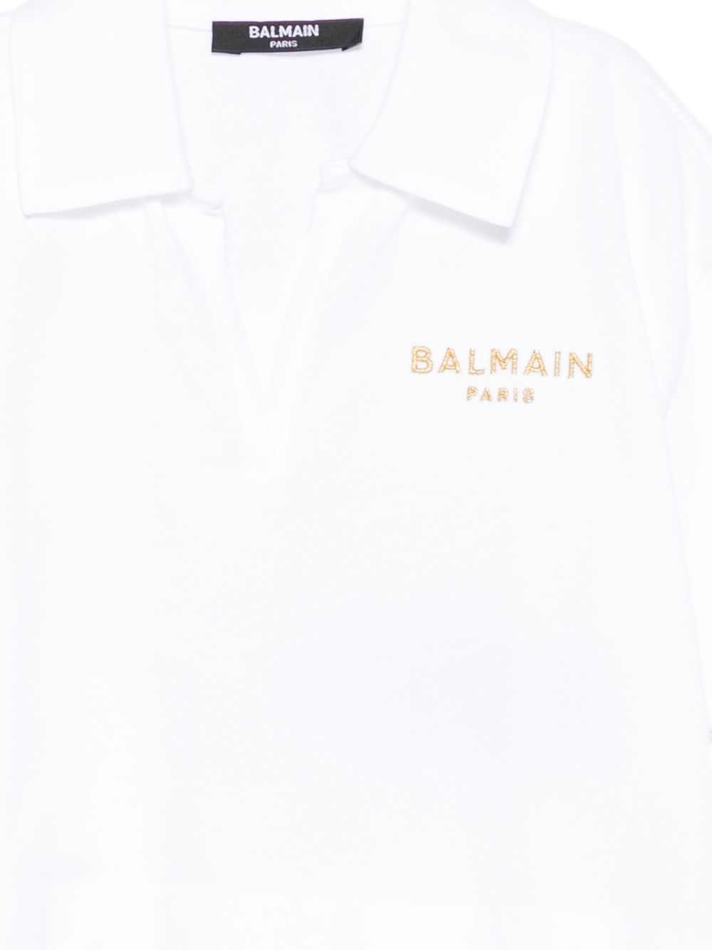 T-shirt in cotone con logo BY8B31Z3658 100BC BALMAIN KIDS 