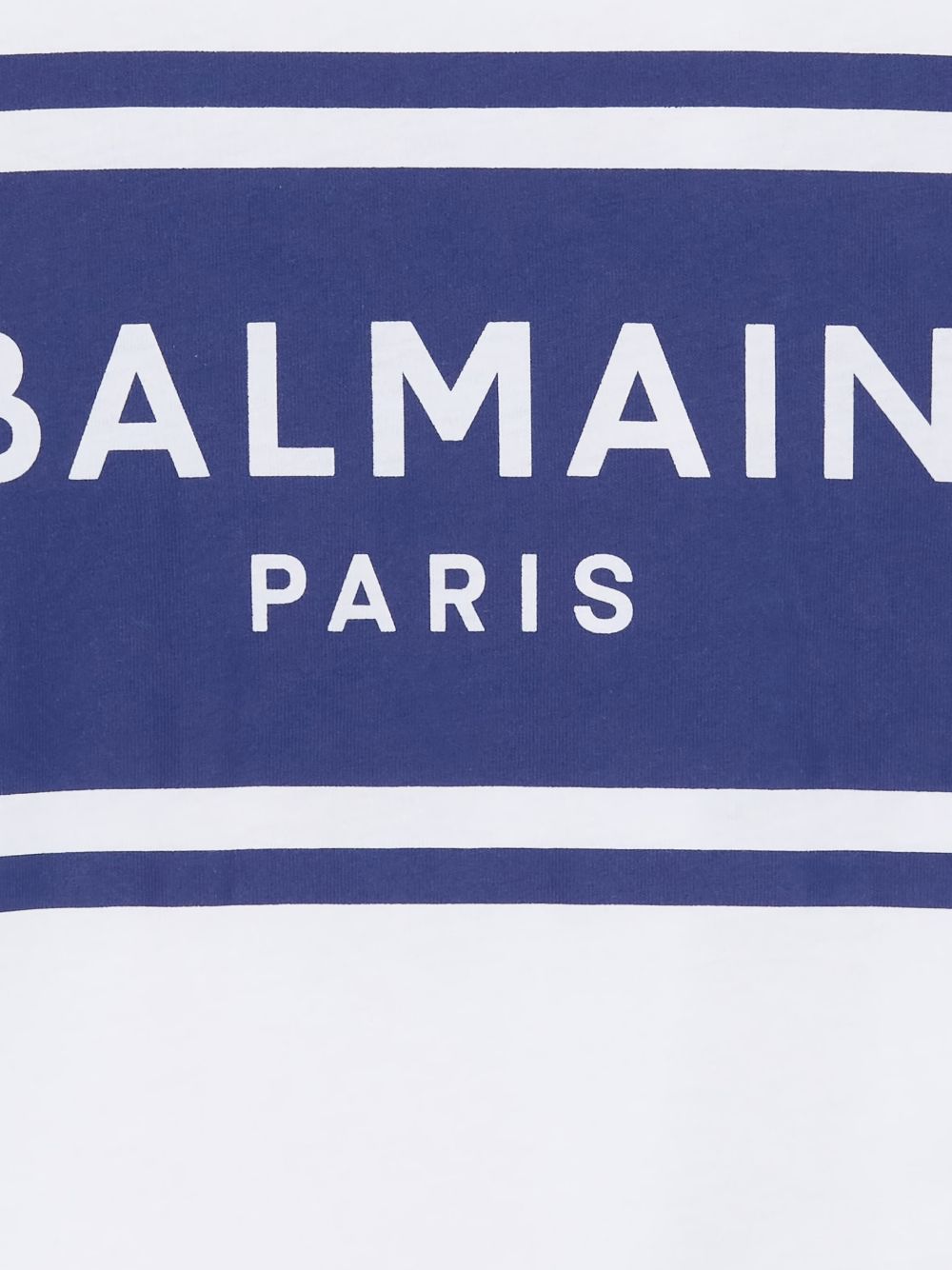 T-shirt con logo frontale BY8P11Z3672 100BL BALMAIN KIDS 