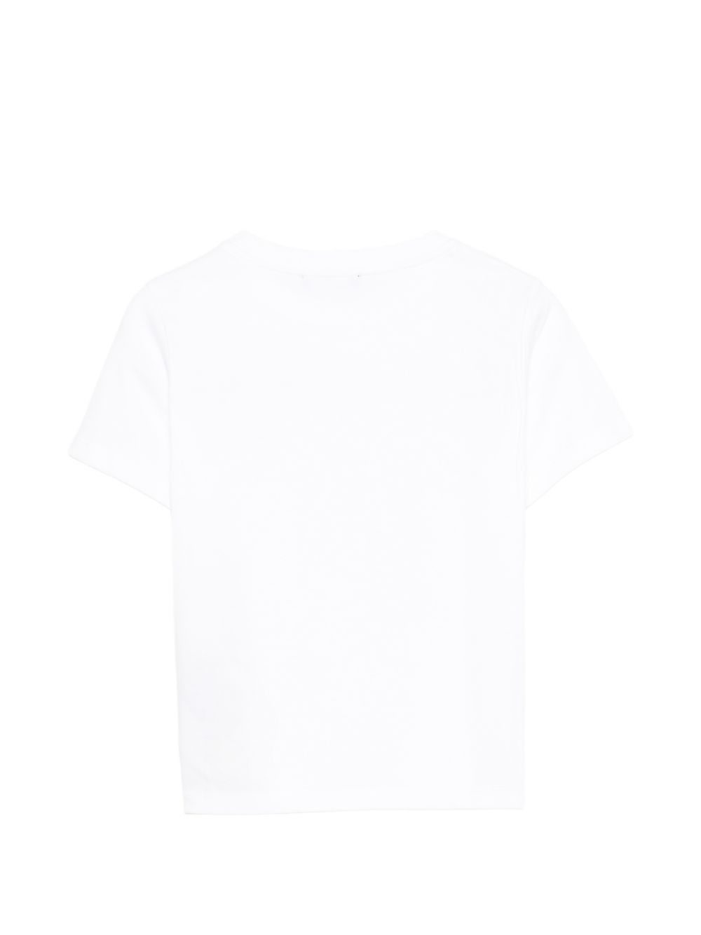 T-shirt con bottoni dorati sul collo BY8Q21Z3672 100NE BALMAIN KIDS 
