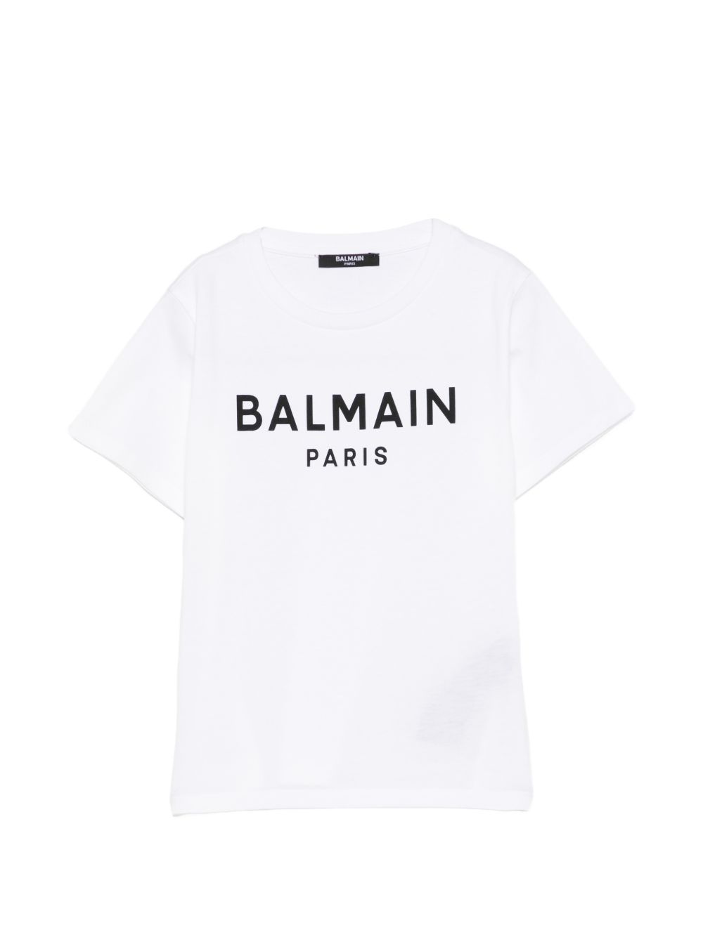 T-shirt in cotone con logo BY8R11Z3672 100NE BALMAIN KIDS 