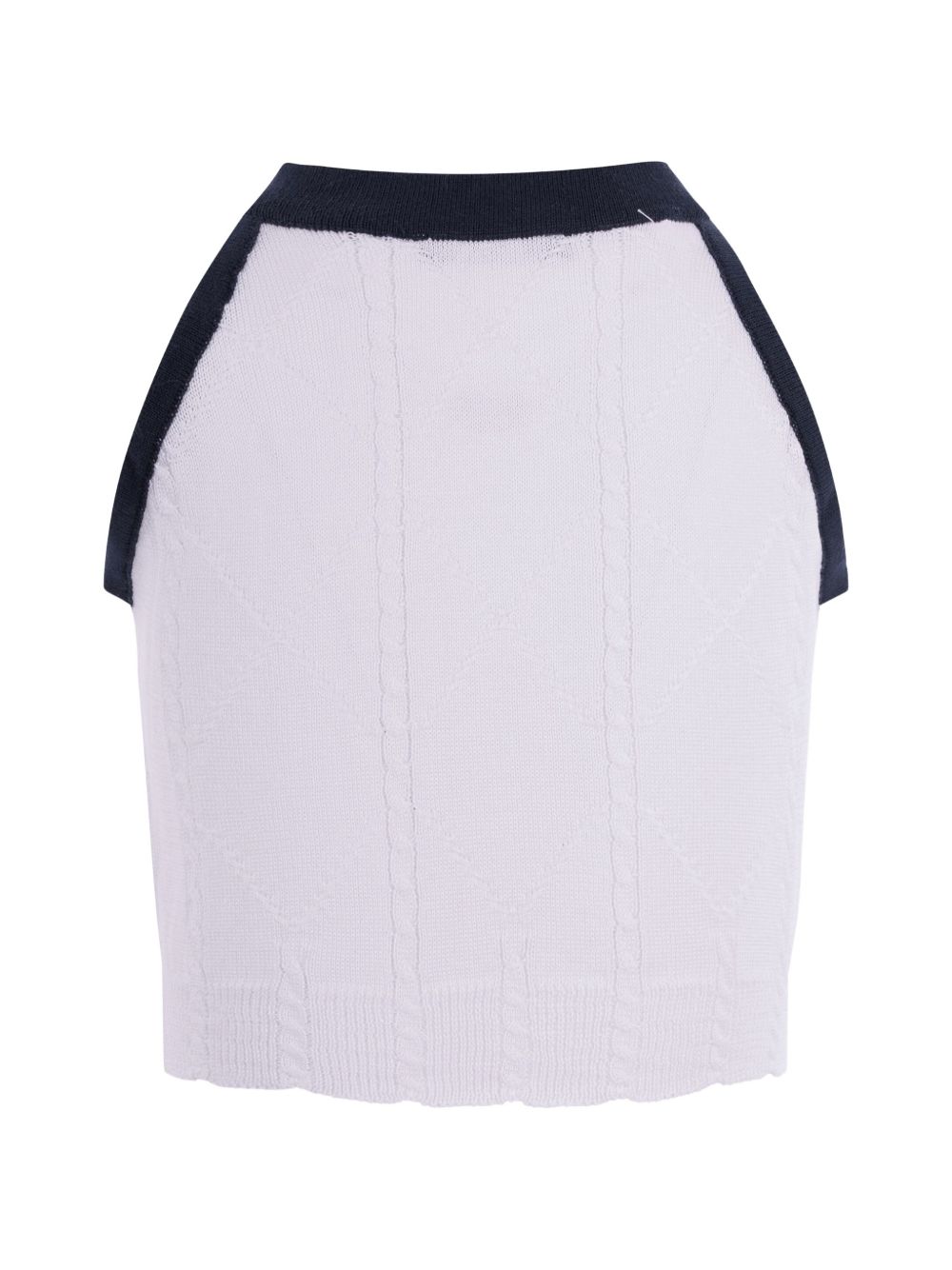 Cardigan con bottoni dorati e profili a contrasto BY9A32X0018 100BL BALMAIN KIDS 