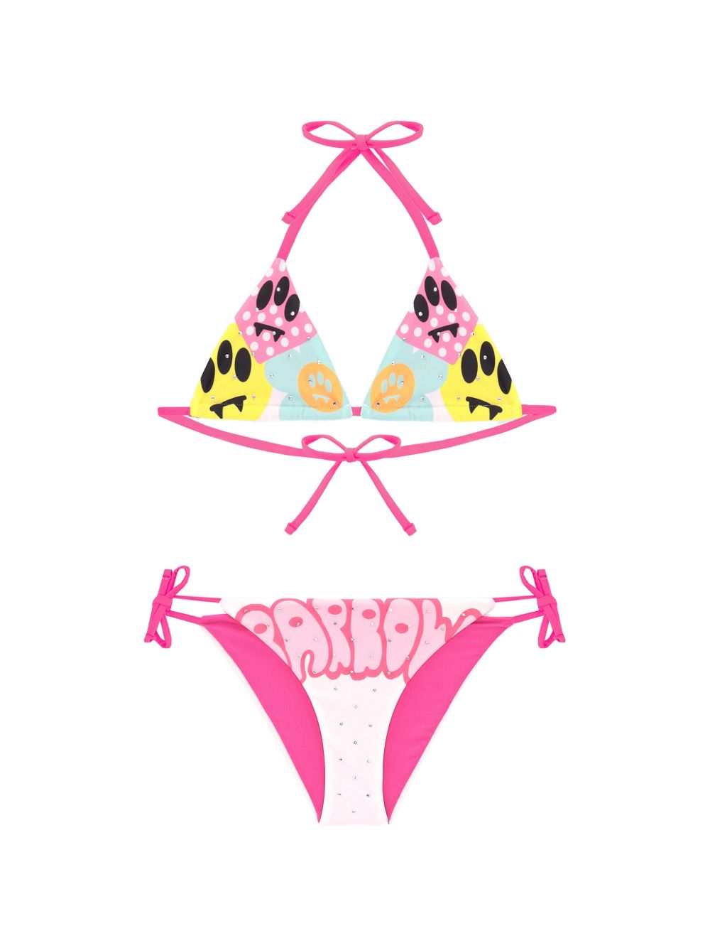 Bikini triangolo con stampa emoji S6BKJGSB232 002 BARROW KIDS 