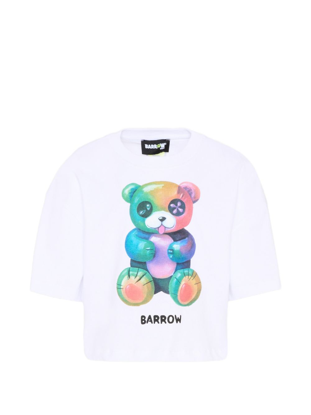 T-shirt in cotone con stampa orso S6BKJGTH137 002 BARROW KIDS 