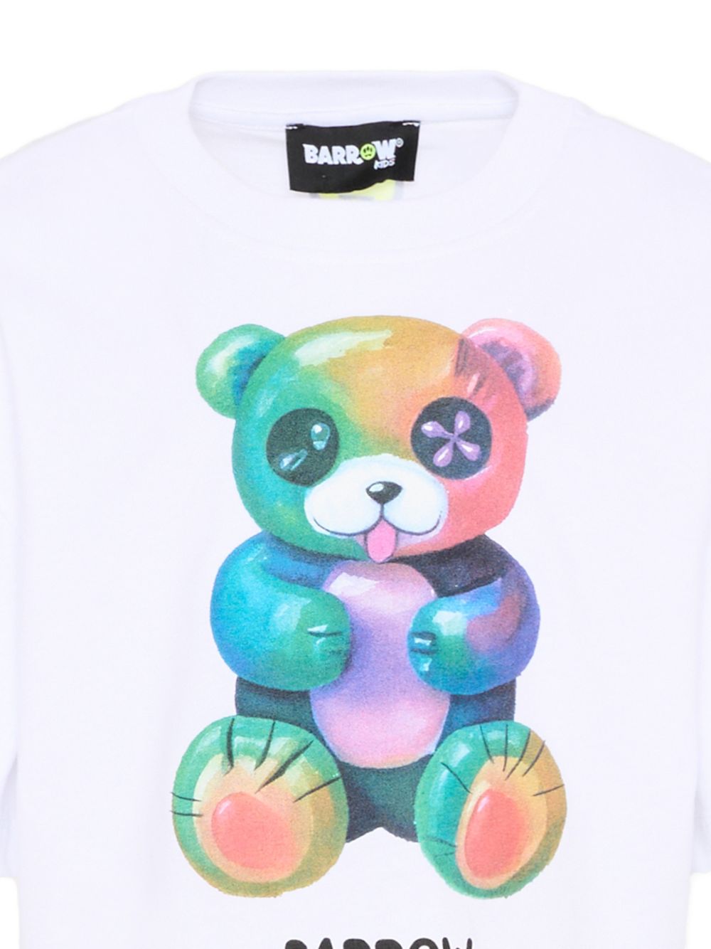 T-shirt in cotone con stampa orso S6BKJGTH137 002 BARROW KIDS 