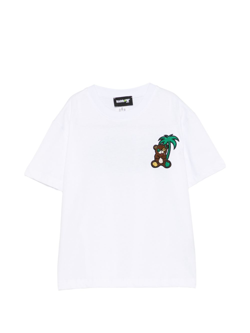 T-shirt in cotone con applicazione S6BKJUTH072 002 BARROW KIDS 