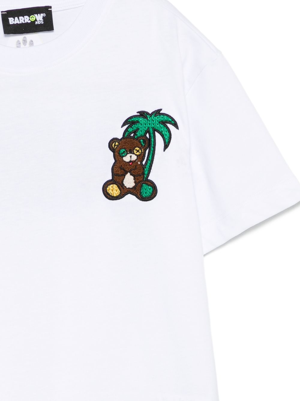 T-shirt in cotone con applicazione S6BKJUTH072 002 BARROW KIDS 