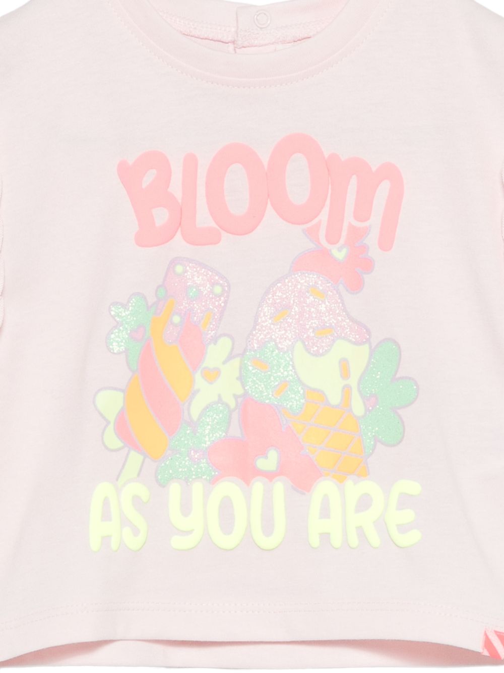 T-shirt con stampa floreale e maniche arricciate U21776 44L BILLIE BLUSH KIDS 